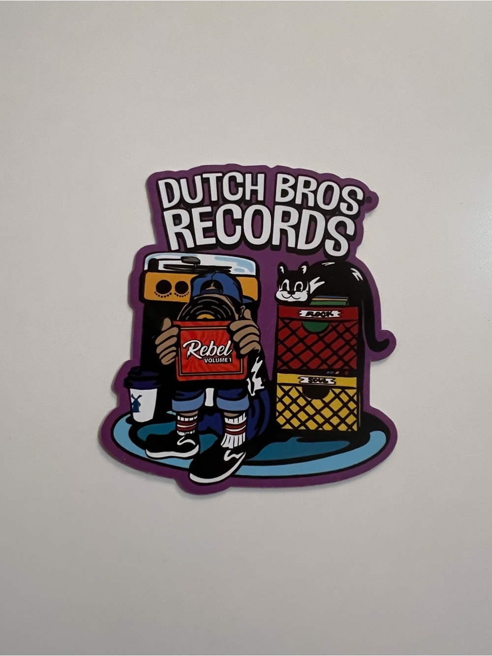 Dutch Bros Rebel Records Sticker